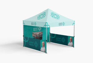 I will design arabic backdrop, trade show exhibition booths, tent